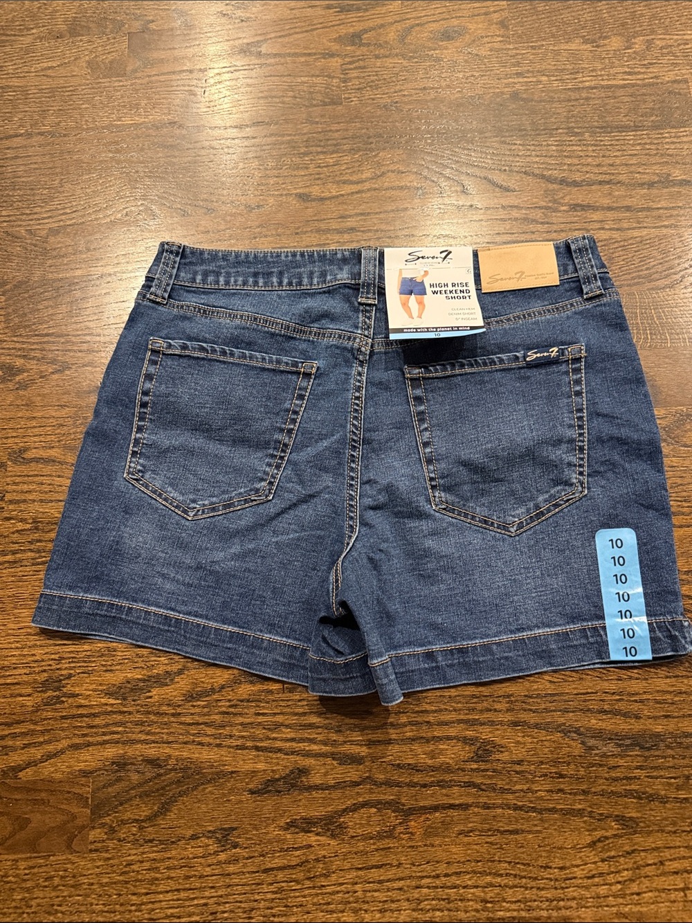 Seven7 Dark Blue High Rise Jean Shorts size 10